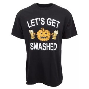 Let’s Get Smashed Halloween Jack O’ Lantern Tee NWT